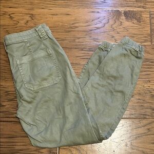 Casual Olive Green Women's Pants